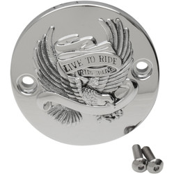 Drag Specialties Live to Ride Points Cover for Harley Milwaukee 8 - Chrome