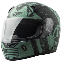 FLY Street Revolt FS Liberator Helmet - Matte Black/Green