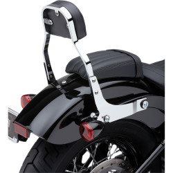 Cobra Detachable Backrest Kit w/ Square Pad for 2018 Harley Softail - Chrome