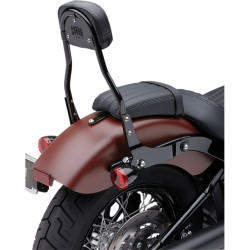 Cobra Detachable 14" Backrest Kit w/ Round Pad for 2018-2020 Harley Softail FLDE/FLHC/FLSL/FXBB - Black