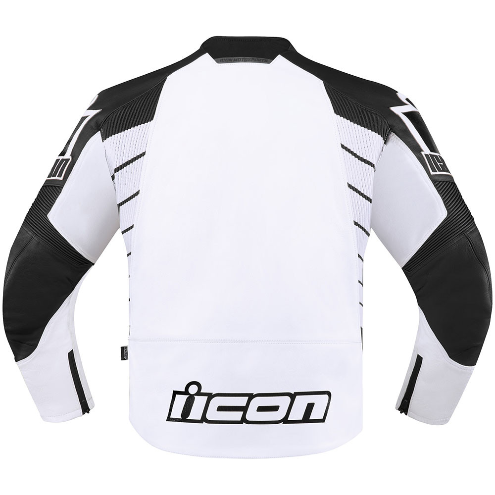 Icon Hypersport 2 Leather/Textile White Motorcycle Jacket Get Lowered
