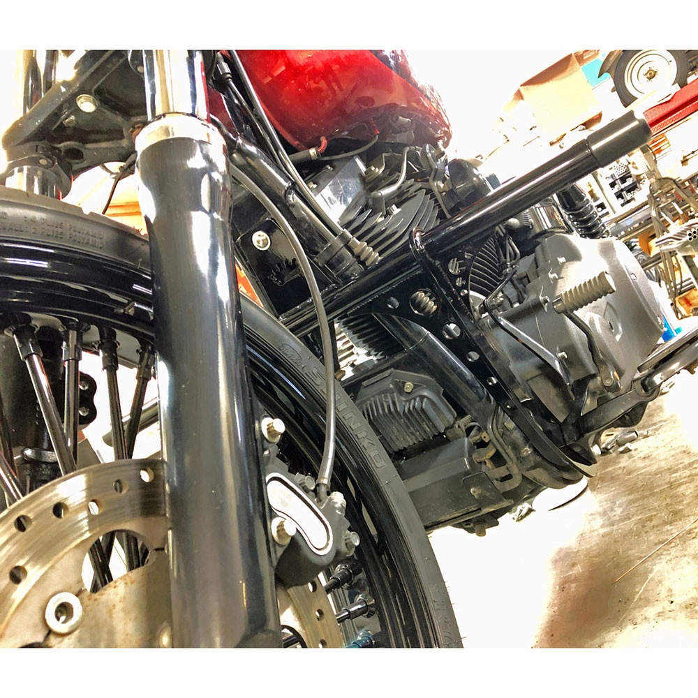 Bung King Upper Shock Mount Frame Sliders for Harley Dyna/Sportster/FXR