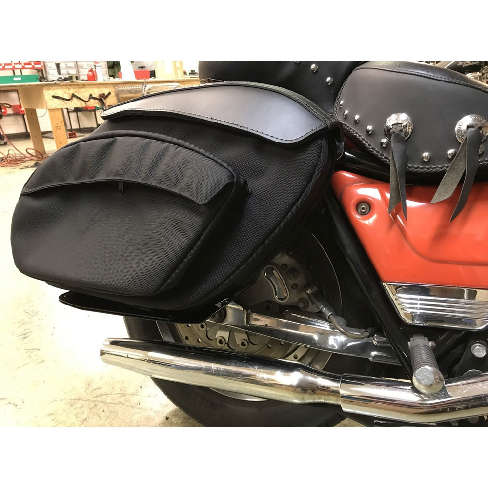Leather Pros Retro V3 Saddlebags Harley FXR