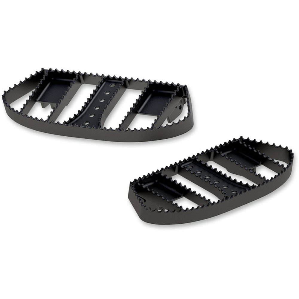 Burly MX Style Driver Floorboards for Harley Black B131050B Get