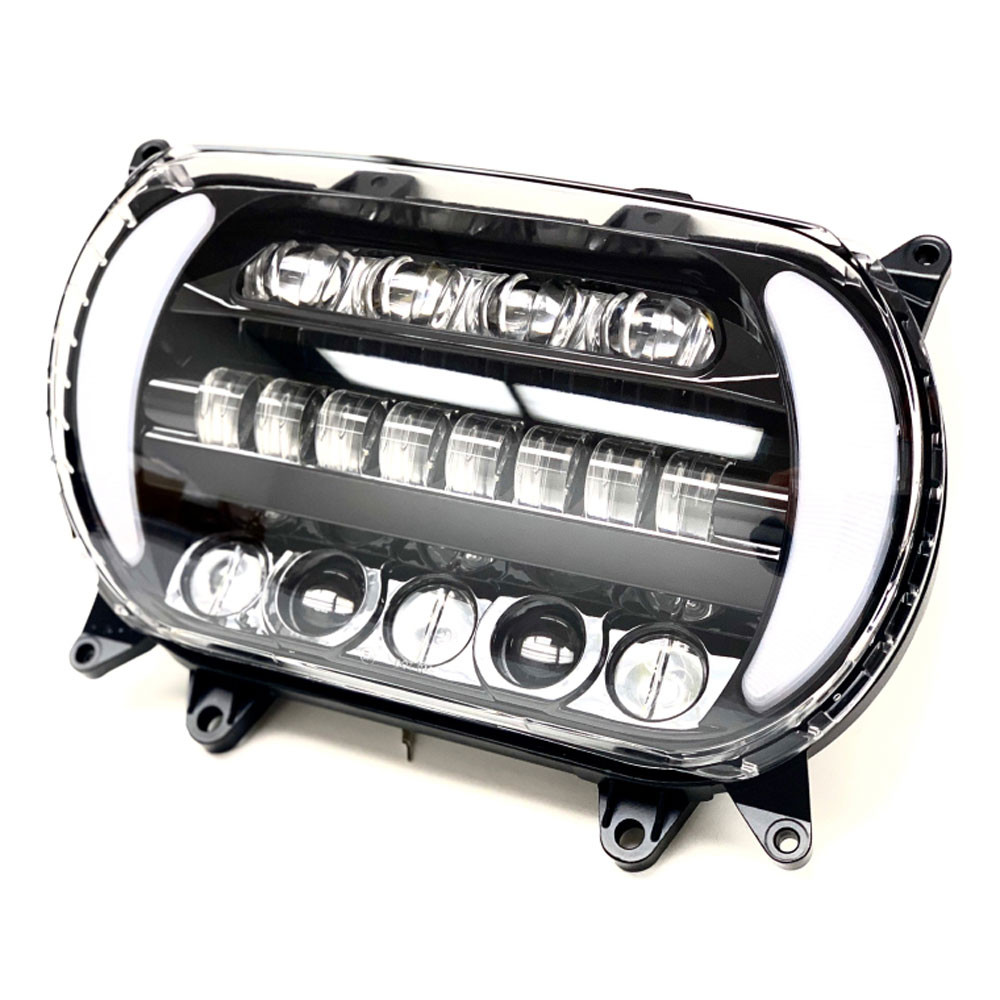 Harley Touring Headlights Get Lowered Cycles