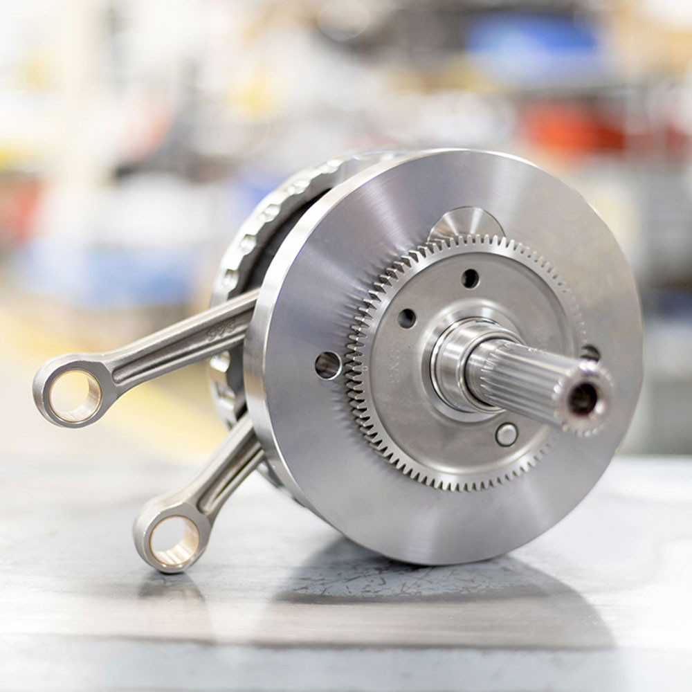 S&S 45/8" Stroke Flywheel with Full Width Rods and balancer gear for