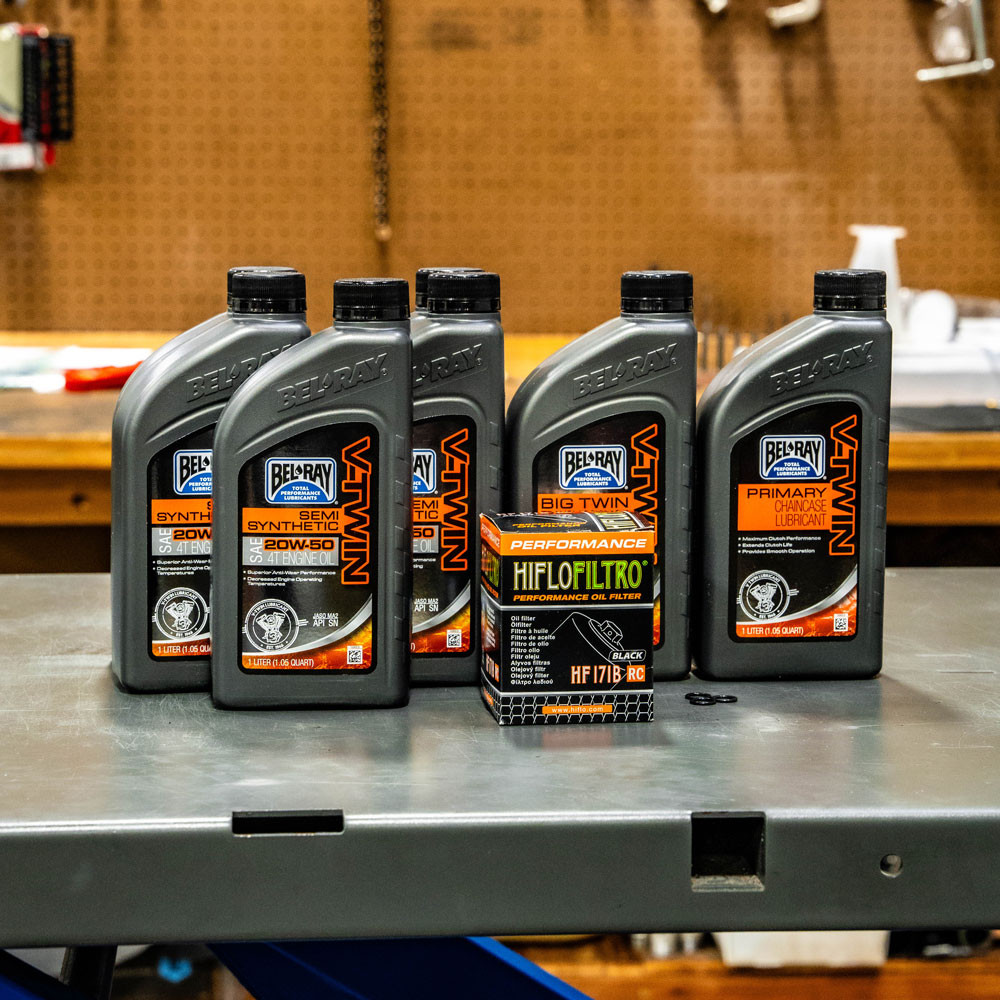 BelRay VTwin Oil Change Tune Up Kit for Harley M8 Get Lowered Cycles