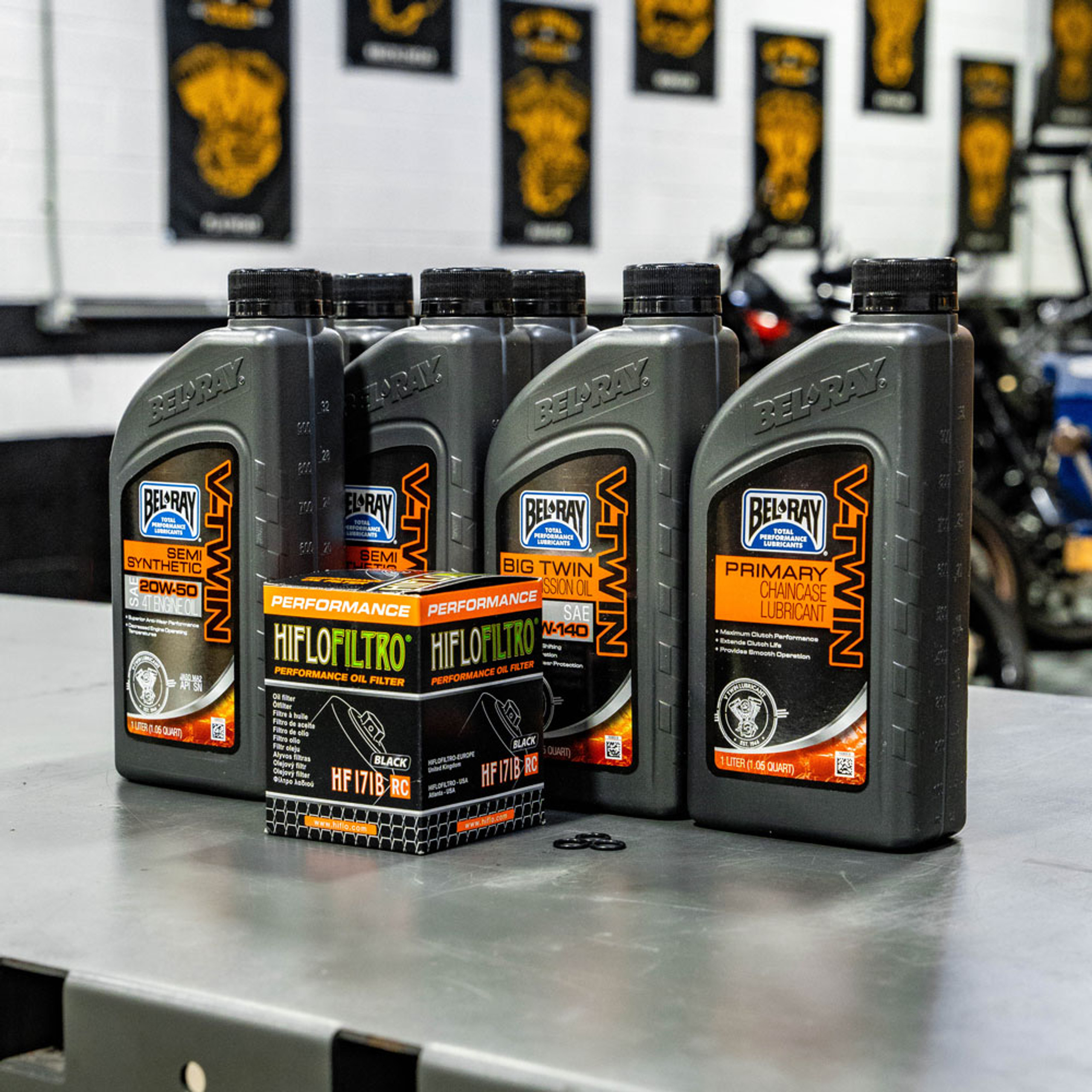 BelRay VTwin Oil Change Tune Up Kit for Harley M8 Get Lowered Cycles