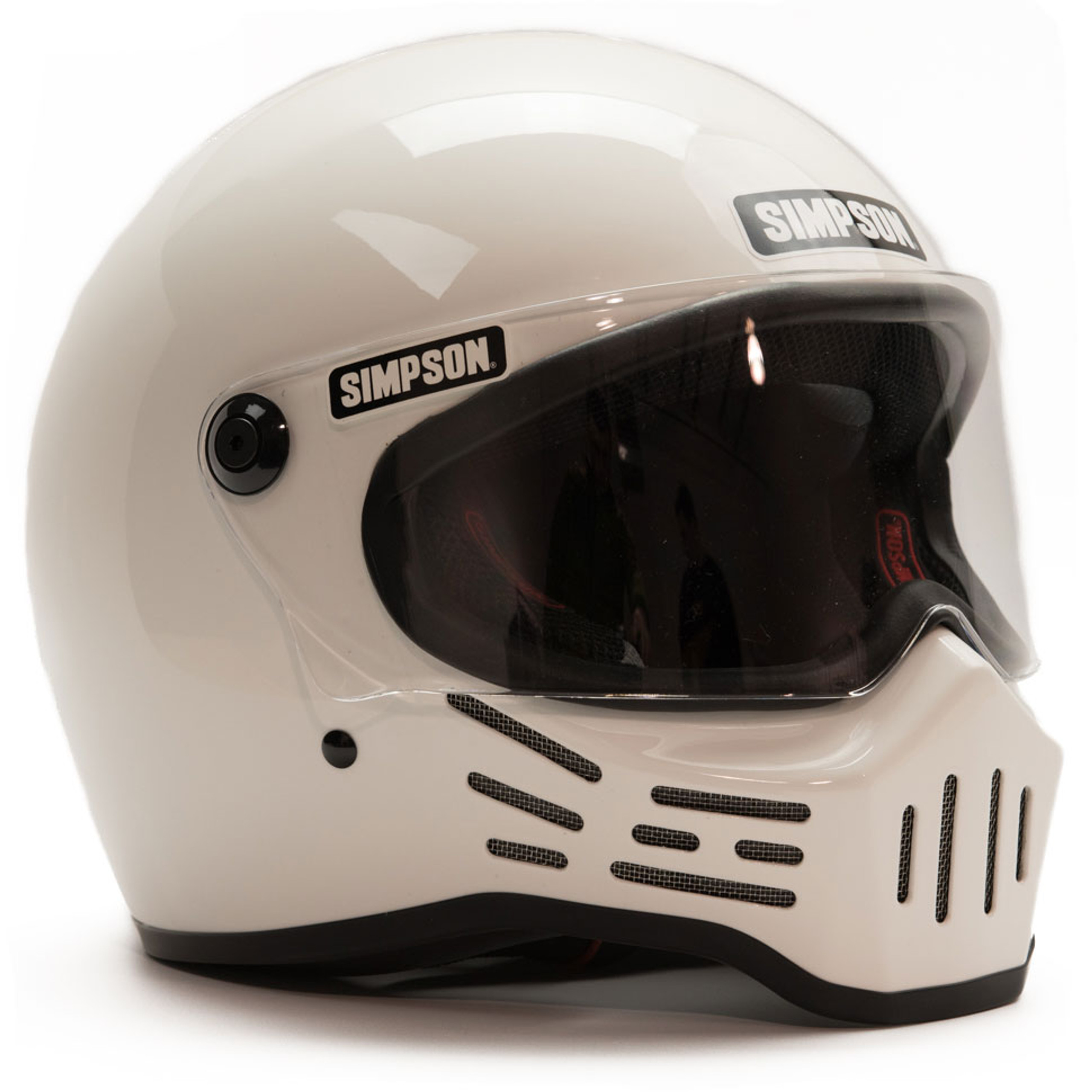 Simpson M30 Bandit Helmet White Get Lowered Cycles
