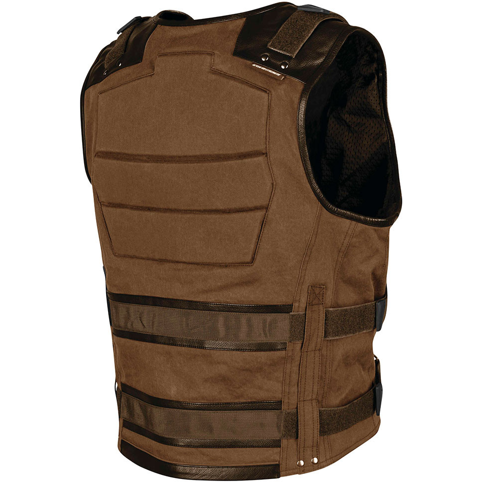 Speed and Strength True Grit Armored Vest Brown Get Lowered Cycles