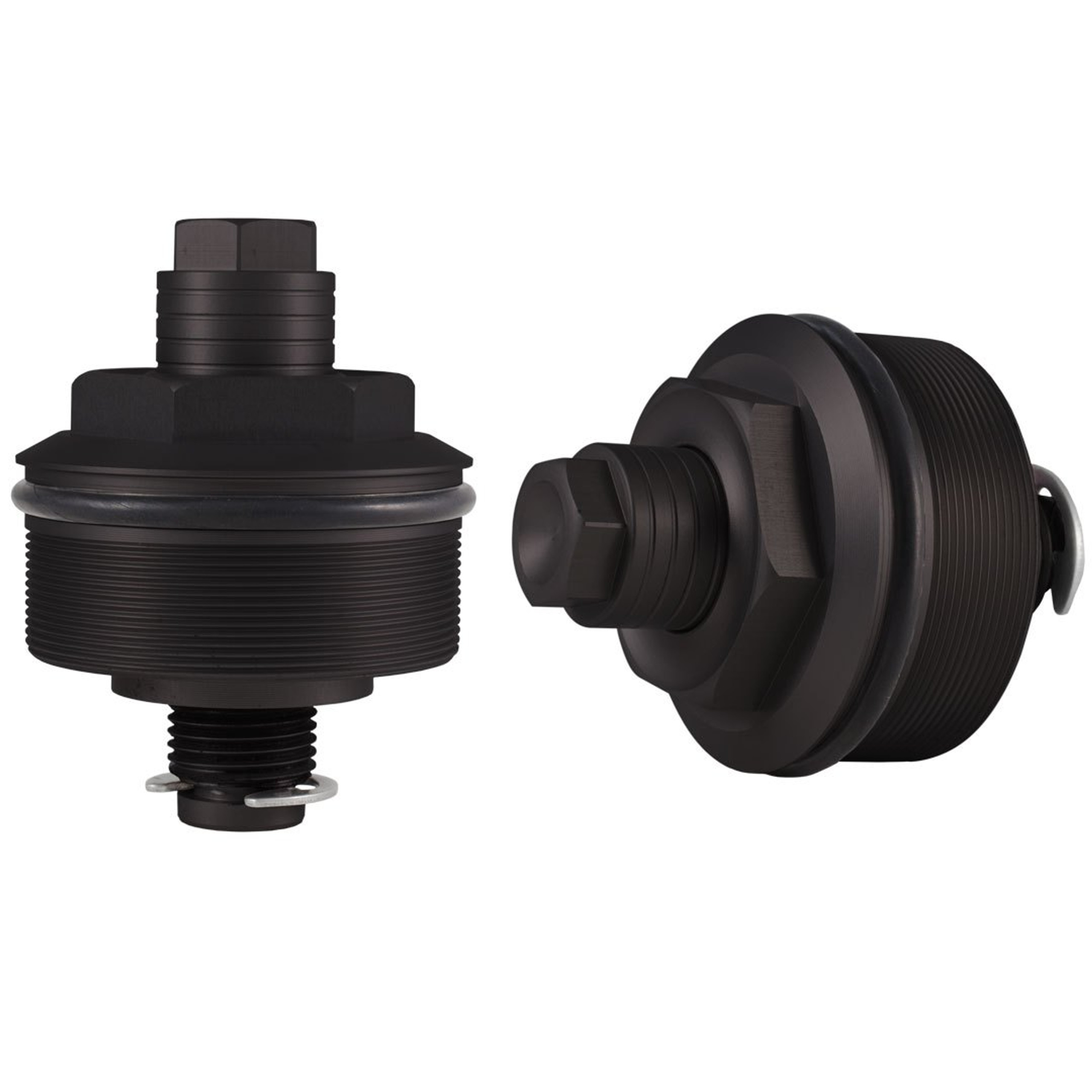 Speed Merchant 49mm Preload Adjusters for Harley Black SM49A1