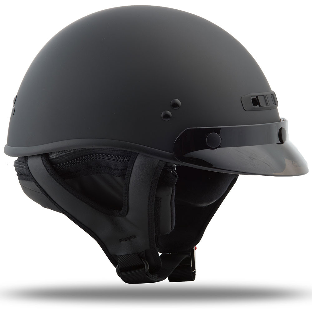 Z1R CC Beanie Half Motorcycle Helmet Flat Black Get Lowered Cycles