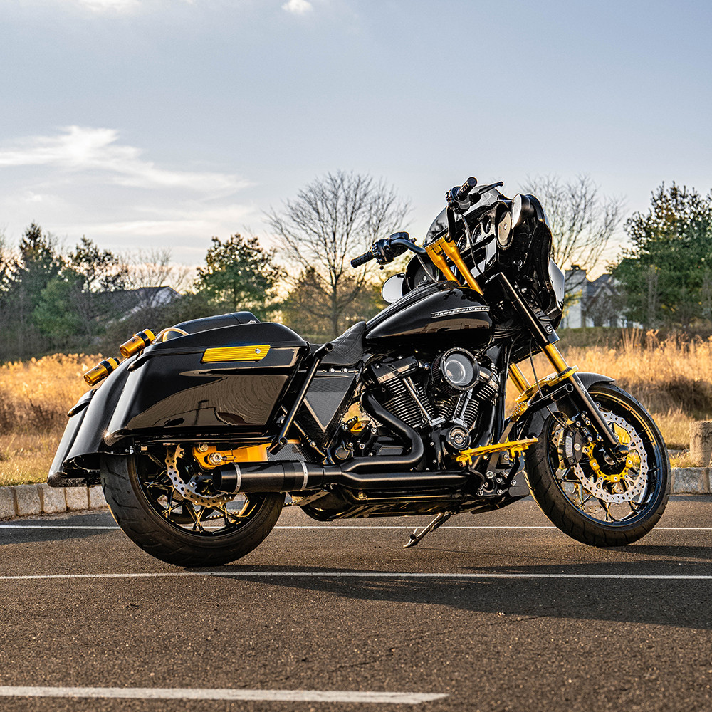 Kraus TBar & Gauge Relocation Harley Road Glide Get Lowered Cycles