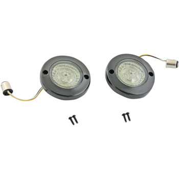 Custom Dynamics Probeam Flat Bezel Dynamic Rings LED Front Turn Signal Inserts for Harley - Black Custom Dynamics Probeam Flat Bezel Dynamic Rings LED Front Turn Signal Inserts for Harley - Black