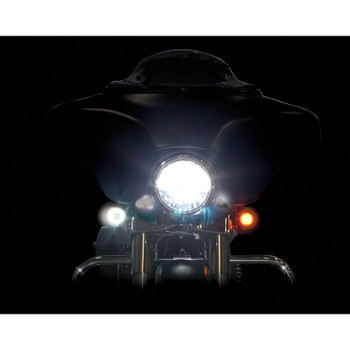 Drag Specialties Front Dual Ring 1157 Turn Signal Inserts for Harley - Bullet-Style Drag Specialties Front Dual Ring 1157 Turn Signal Inserts for Harley - Bullet-Style