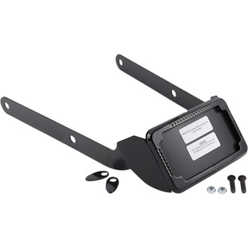 Cycle Visions Curved License Plate Mount with Slick Signal for 2018-2019 Harley Fat Bob - Black