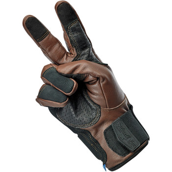 Biltwell Belden Leather Gloves - Chocolate Brown