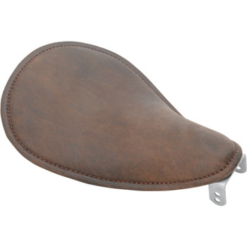 Drag Specialties Small Low-Profile Spring Solo Seat - Distressed Brown Leather