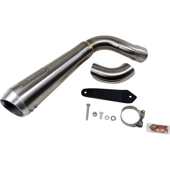 Bassani 4" High Mount Short Megaphone Exhaust Muffler with Cat for Indian FTR 1200