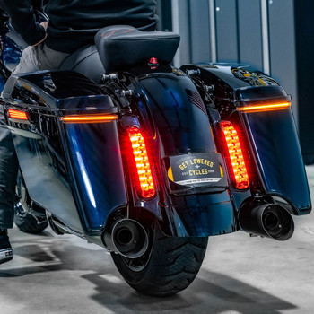 Ciro Bag Blade Lights w/ Controller for 2014-2019 Harley Touring - Amber