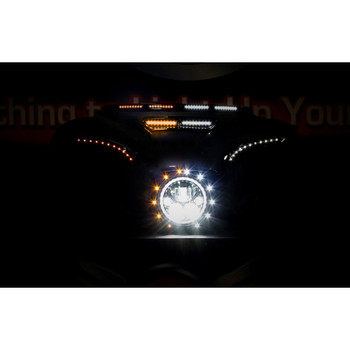 Custom Dynamics LED Lights for Fairing Vent Trim on 2014-2020 Harley Touring - White/Amber