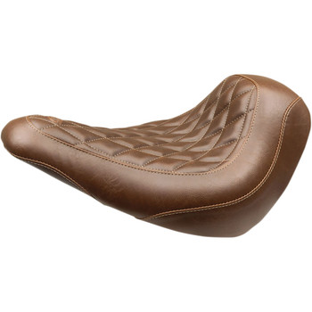 Mustang Brown Wide Tripper Solo Seat for 2018-2020 Harley FXLR/FLSB - Diamond