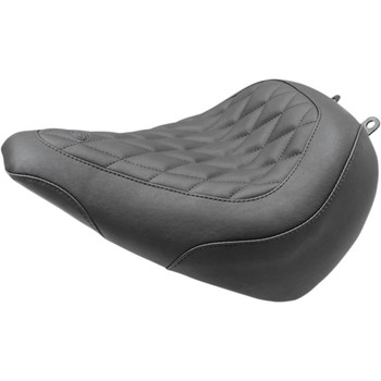 Mustang Black Wide Tripper Solo Seat for 2018-2020 Harley Breakout - Diamond