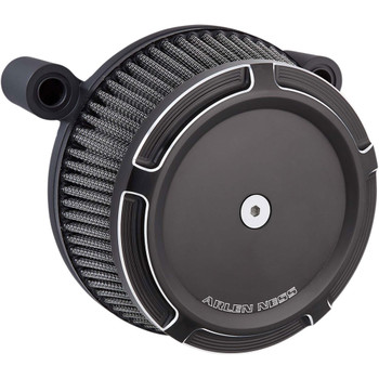Arlen Ness Big Sucker Air Cleaner Kit w/ Synthetic Filter for 1999-2017 Harley Twin Cam Cable Throttle - Beveled Black