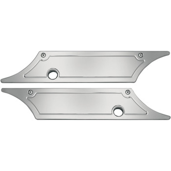 Pro One Chrome Saddlebag Latch Covers for 1993-2013 Harley - Smooth