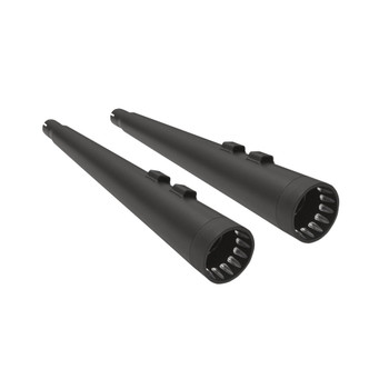 Bassani 4" DNT Megaphone Mufflers w/ Accoustically Tuned Baffle for 1995-2016 Harley Touring - Black/ Black Caps