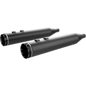 Khrome Werks 4.50" HP-Plus Slip-On Mufflers for 1995-2016 Harley Touring - Black/Black Tracer Tip