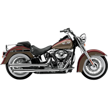 Cobra 3" Slip-On Mufflers for 2007-2017 Harley Softail FLST Models - Chrome