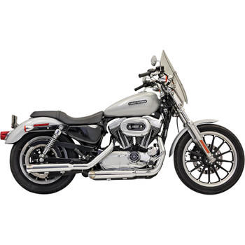 Bassani 3" FirePower Slip-On Mufflers for 2004-2013 Harley Sportster - Chrome Slash-Cut