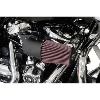 K&N Aircharger Intake w/ Bent Intake Tubes for Harley Touring/Softail/Dyna - Black