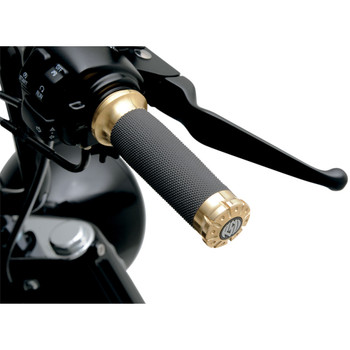 Roland Sands Chrono Grips for Harley Dual Cable - Brass