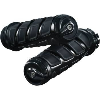 Kuryakyn Kinetic Grips for Harley Dual Cable - Gloss Black