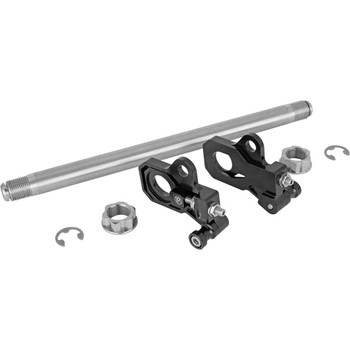 Performance Machine Rear Axle Adjuster Kit for 2009-2020 Harley Touring - Black