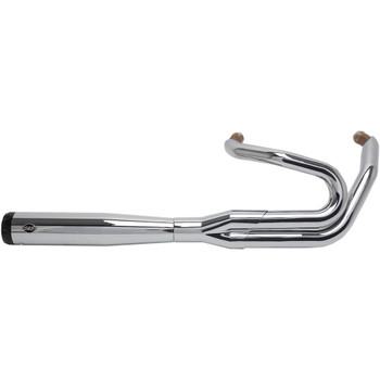 S&S Superstreet Race Only 2-1 Exhaust for 2018-2022 Harley FLFB/FXBR/FXDR - Chrome/Black
