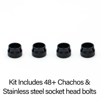 Santoro Fabworx Deluxe Chacho Engine Bolt Kit for Harley M8 Softail/Touring - Black