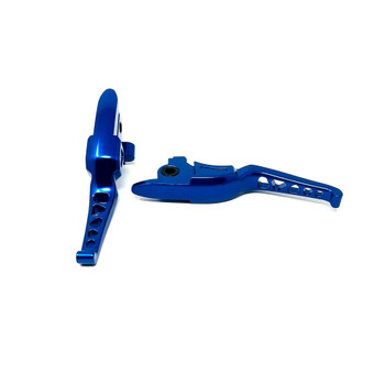 Boosted Brad Destroyer Shorty Brake & Clutch Lever Set for 2021-Up Touring w/ Cable Clutch - Blue