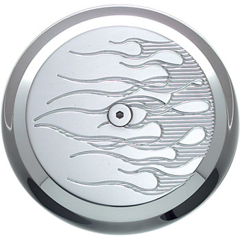 Joker Machine Chrome Flame Air Cleaner Insert for Harley