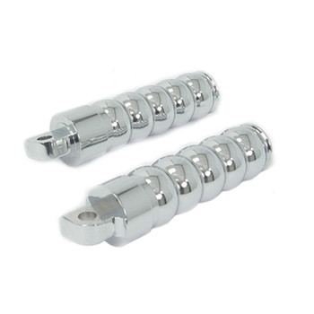 V-Twin Chrome Hourglass Foot Pegs for Harley