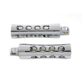 V-Twin Chrome Concave Foot Pegs for Harley