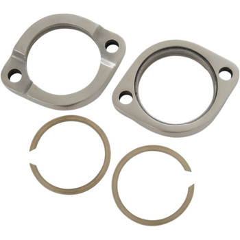 Drag Specialties Heavy-Duty Exhaust Flange Kit for Harley - Stainless Steel