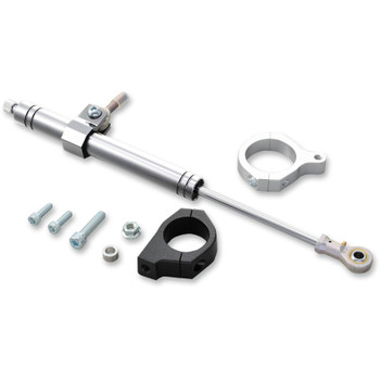 Drag Specialties Steering Damper Kit for 2006-2017 Harley Dyna - Silver Drag Specialties Steering Damper Kit for 2006-2017 Harley Dyna - Silver