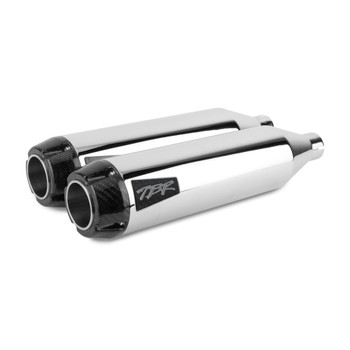 Two Brothers Racing Dual Shorty Slip-Ons Exhaust Mufflers for 2004-2017 Harley Softail - Chrome Two Brothers Racing Dual Shorty Slip-Ons Exhaust Mufflers for 2004-2017 Harley Softail - Chrome