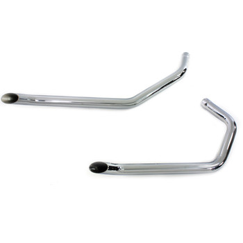 Wyatt Gatling 1-3/4" Drag Pipes Goose Style Exhaust for 1957-1985 Harley Ironhead Sportster - Chrome