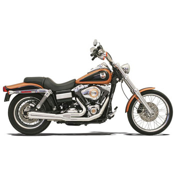 Bassani Road Rage Short Exhaust for 2006-2017 Harley Dyna - Chrome