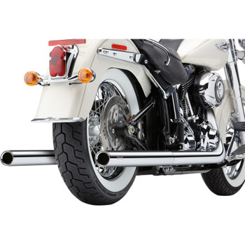 Cobra Chrome Dual Exhaust System with Billet Tips for 2012-2017 Harley Softail