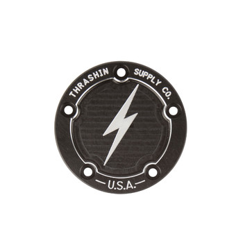Thrashin Supply 5-Hole Dished Points Cover for Harley Twin Cam - Black